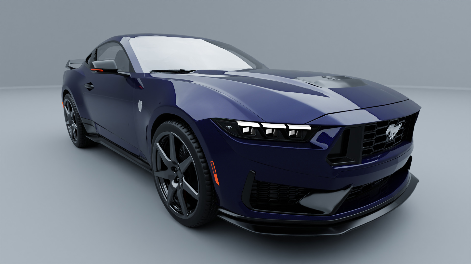 Ford Mustang 2024 with interior 3D model_3