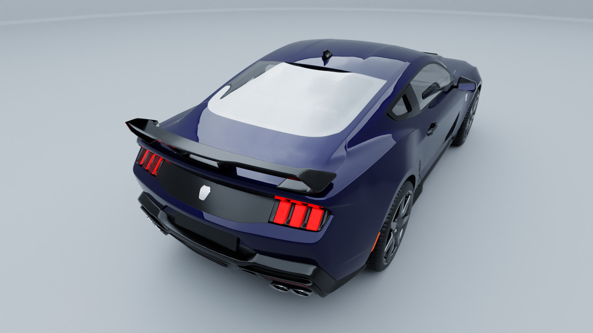 Ford Mustang 2024 with interior 3D model_1