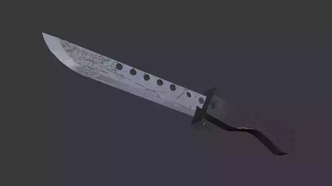 JAPANESE LOWPOLY DAMAGED KNIFE