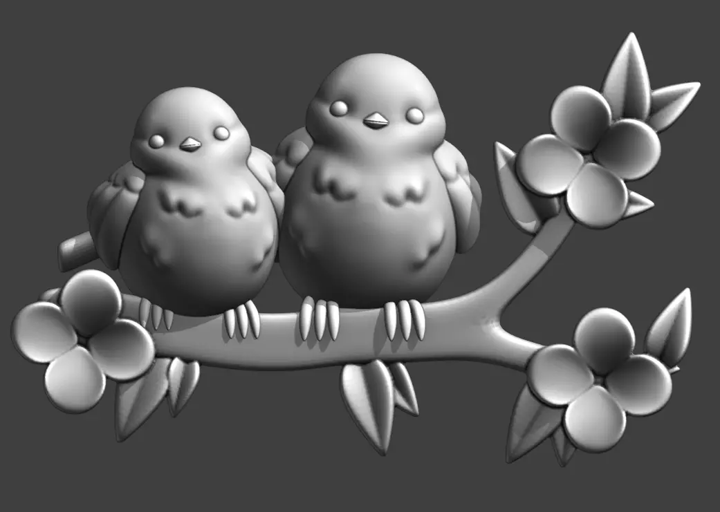 birds carving 3D print model