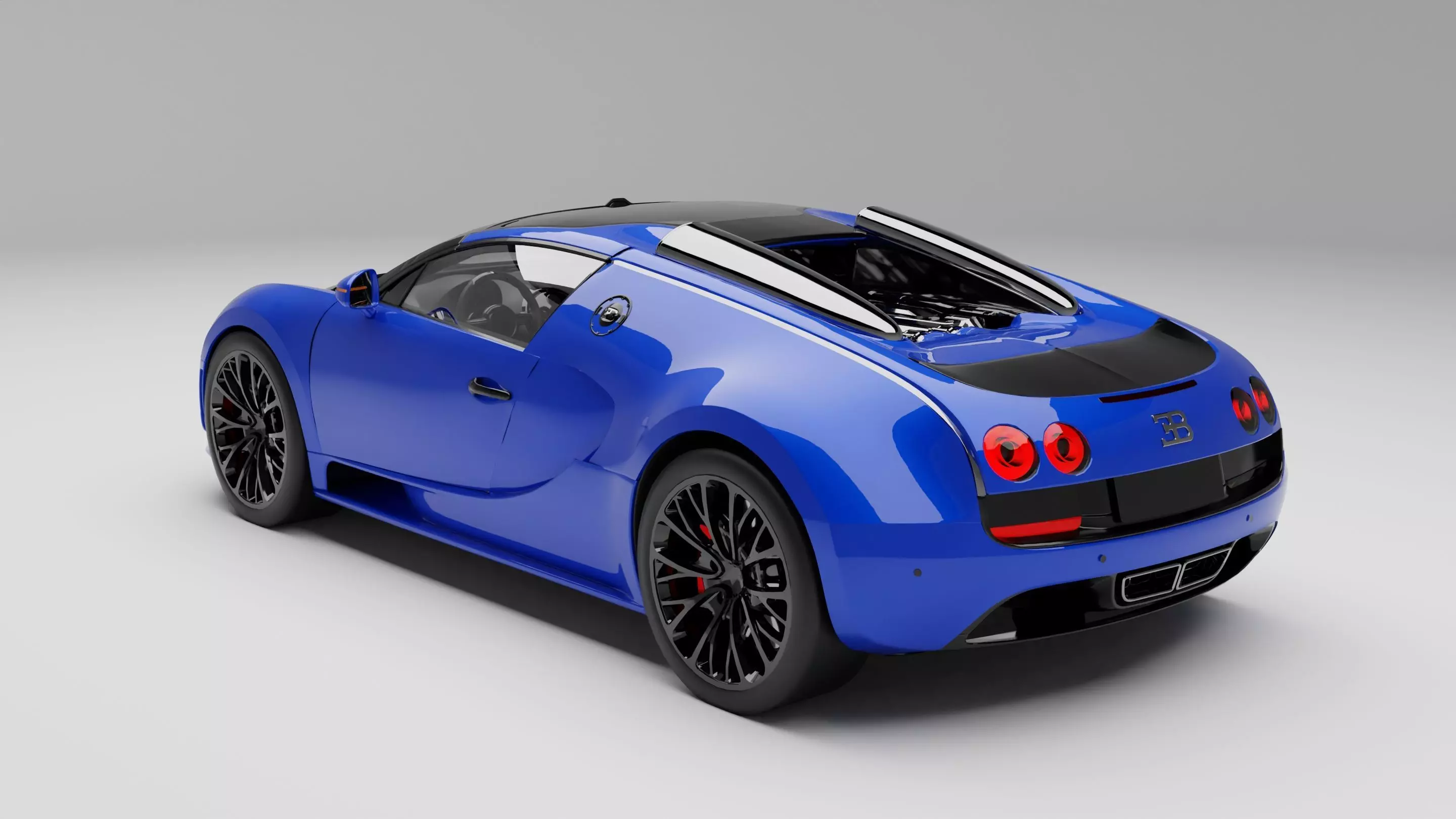 Bugatti veyron with interior 3D model