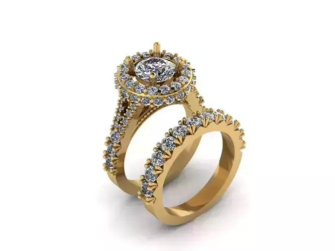 Engagement Ring and Band