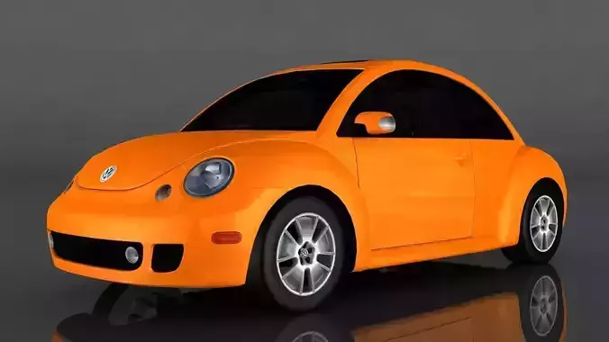 Volkswagen Beetle Turbo Low-poly 3D model