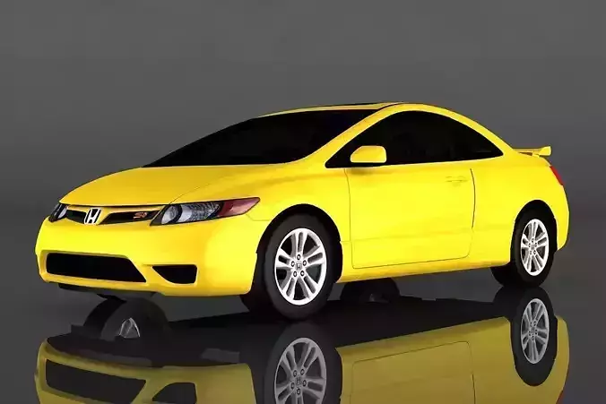 Honda Civic SI Coupe Low-poly 3D model