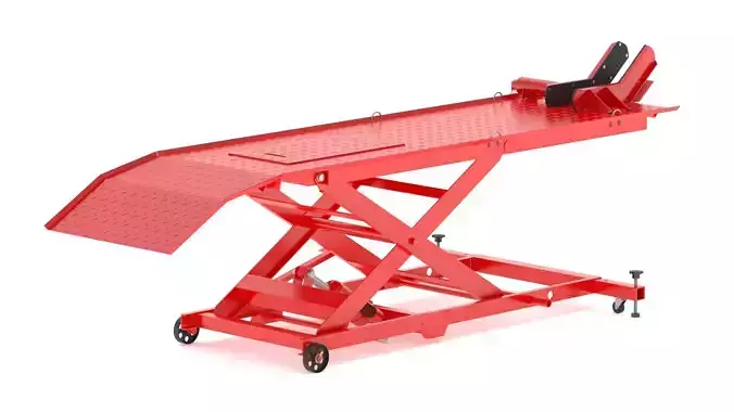 Foot Pedal Operated Hydraulic Lift Table Manual Lifting Platform 3D model