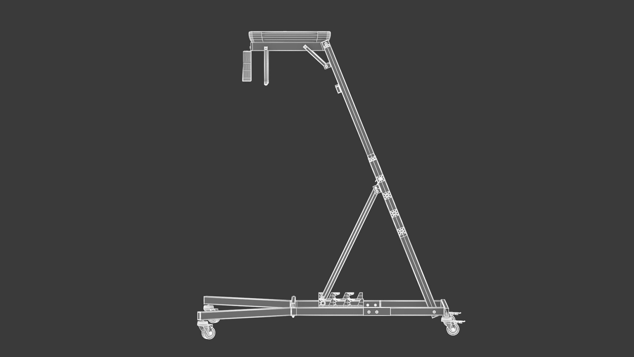 Garage Elevated Creeper Adjustable Topside Mechanic Seat 3D model_13