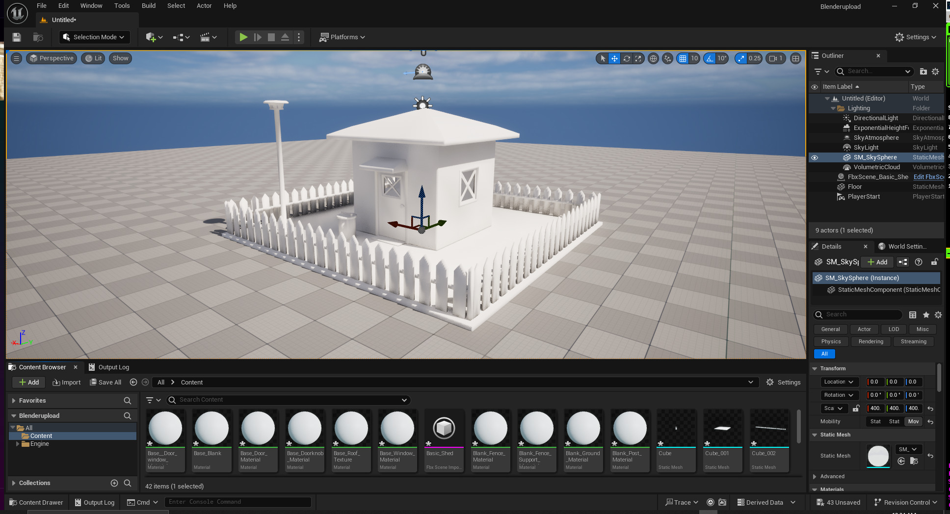 Texture ready Stylized Shed Environment Free low-poly 3D model_5