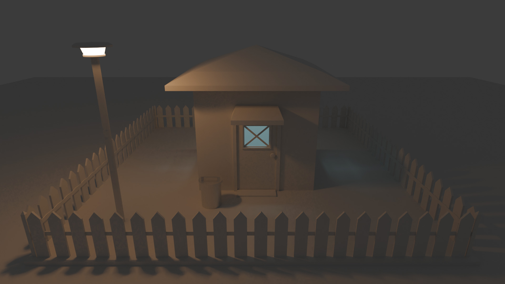 Texture ready Stylized Shed Environment Free low-poly 3D model_2