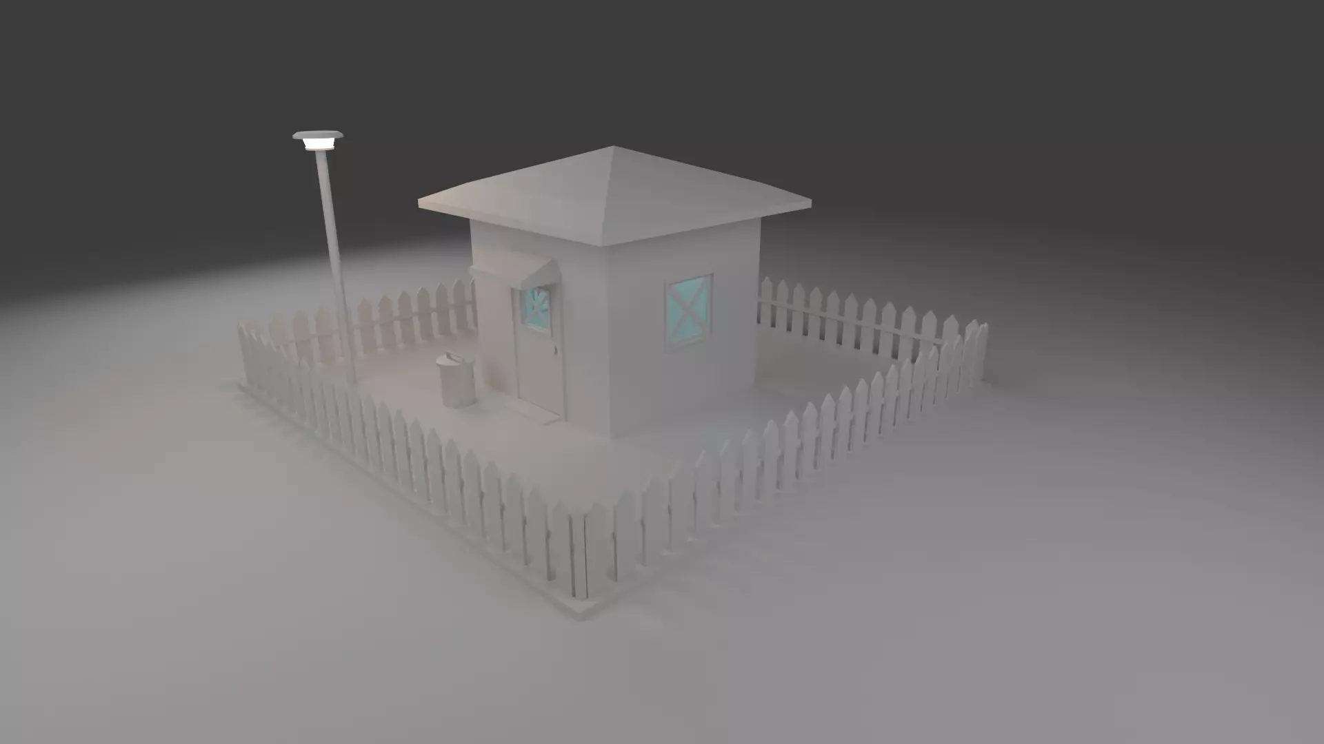 Texture ready Stylized Shed Environment Free low-poly 3D model_0