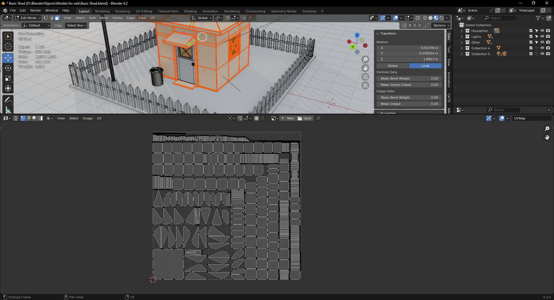 Texture ready Stylized Shed Environment Free low-poly 3D model_6