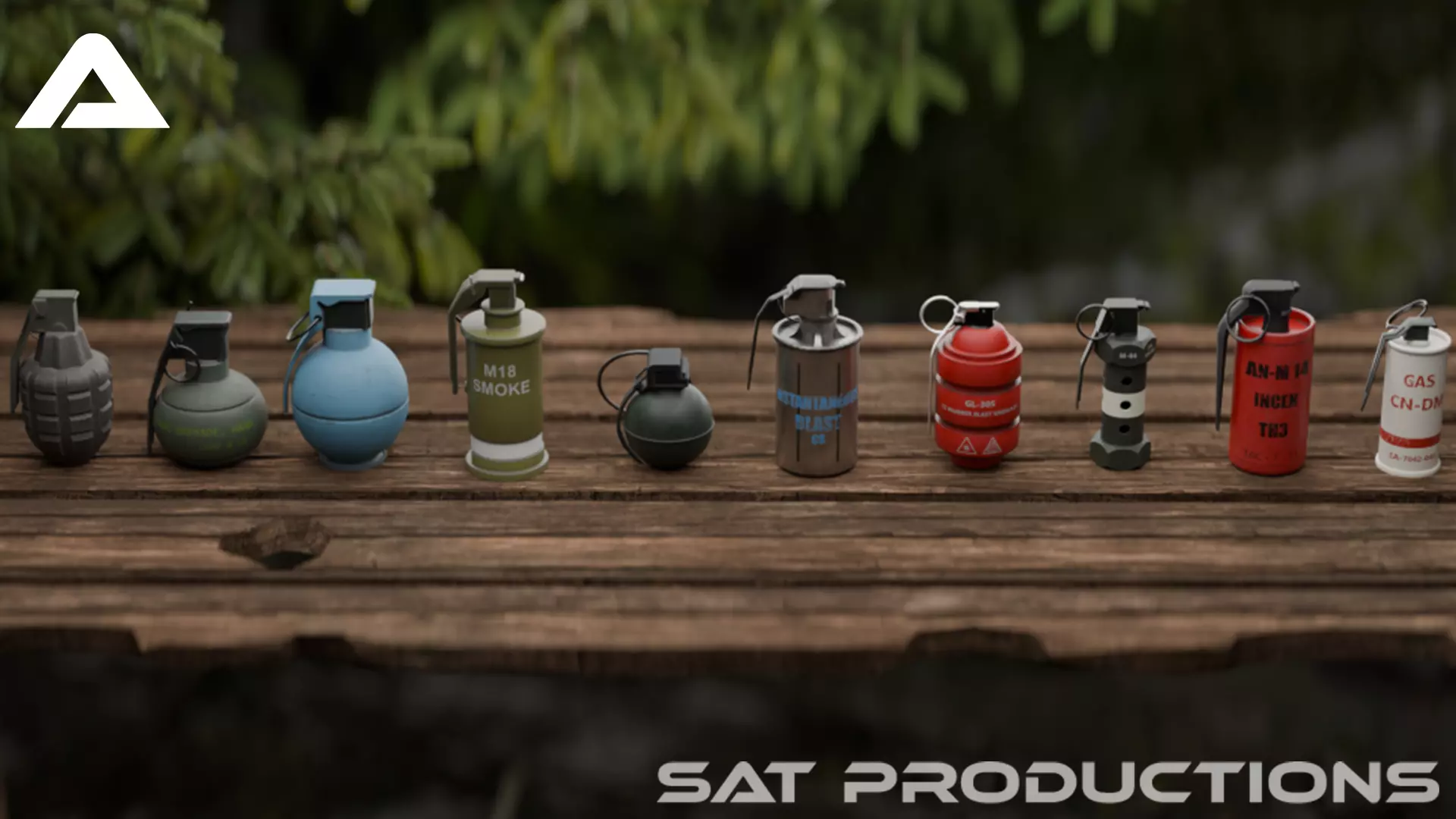 Game Ready Grenade Pack Low-poly 3D model_0