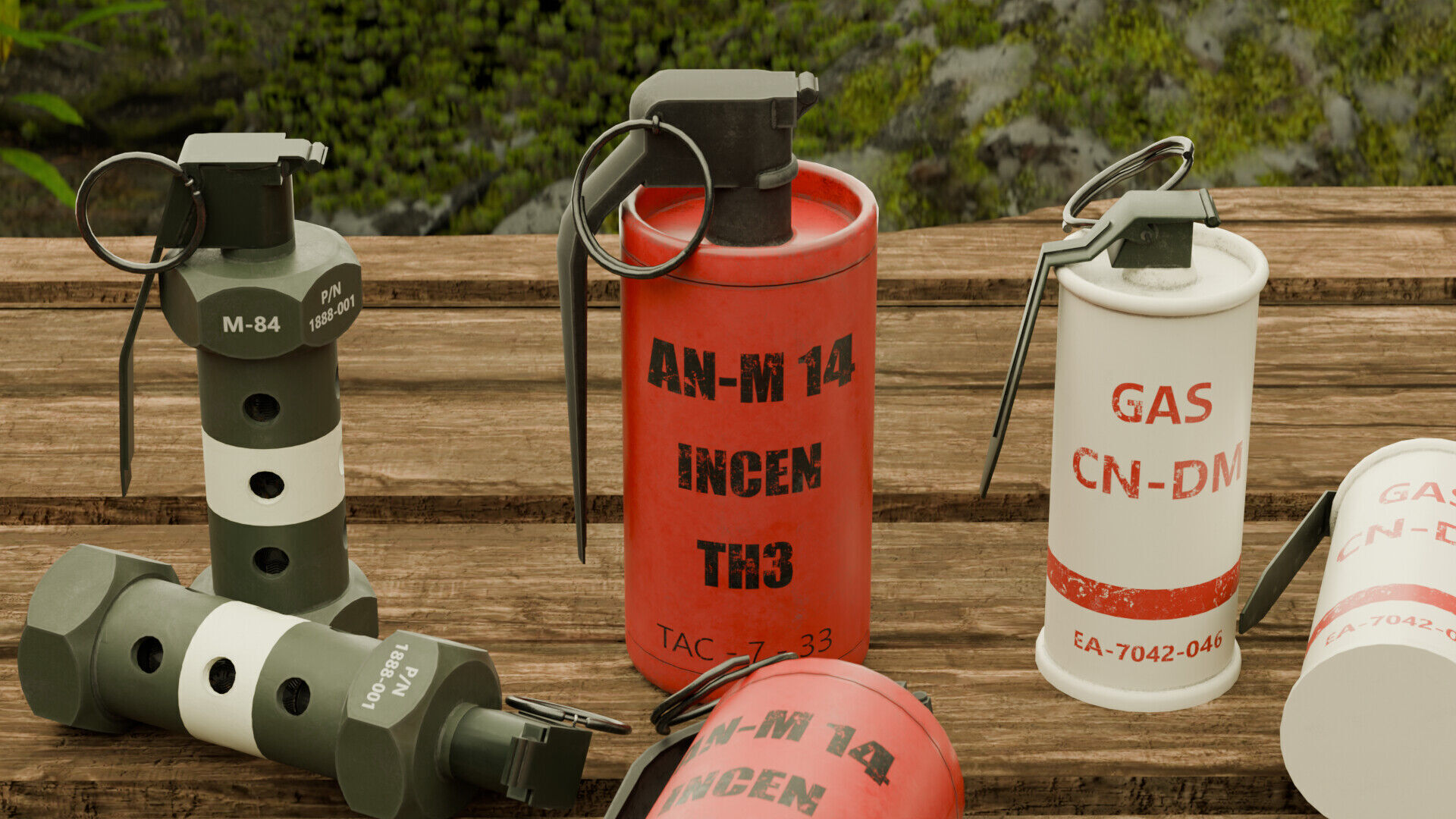 Game Ready Grenade Pack Low-poly 3D model_5