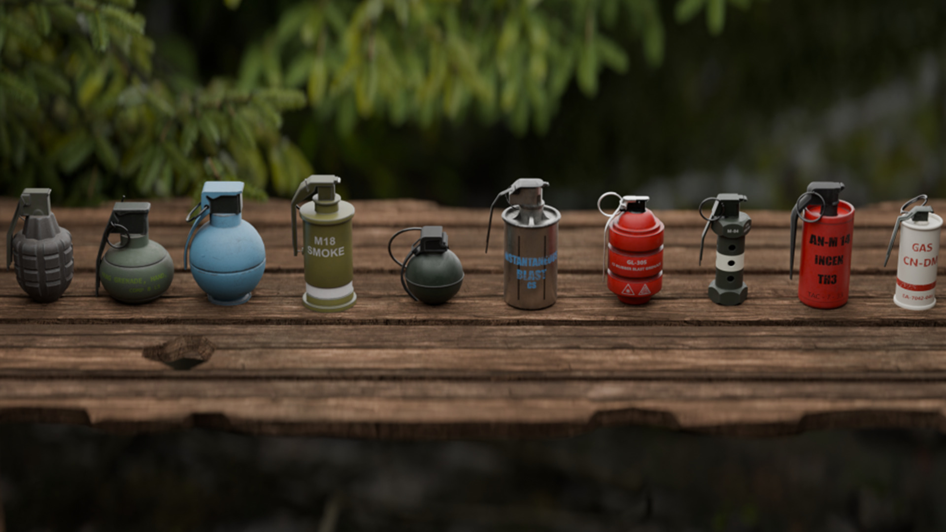 Game Ready Grenade Pack Low-poly 3D model_2
