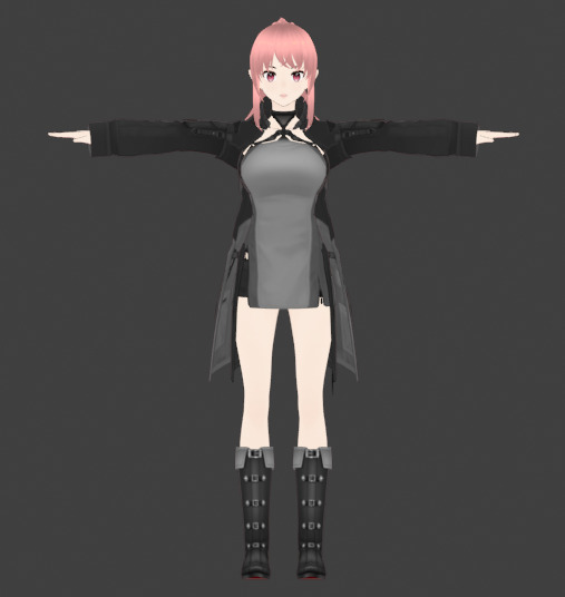 Anime Cute Girl 3D Model  Stylized Female Character 3D model_4