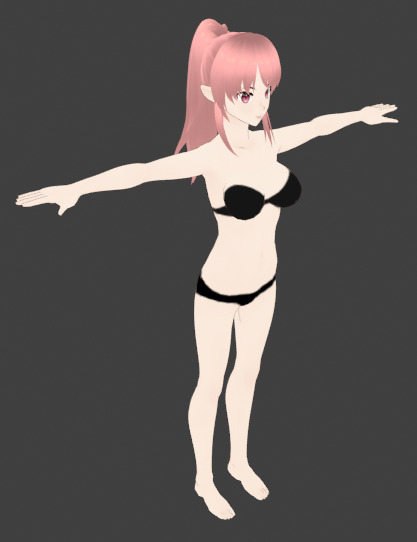 Anime Cute Girl 3D Model  Stylized Female Character 3D model_20
