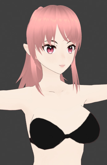 Anime Cute Girl 3D Model  Stylized Female Character 3D model_21