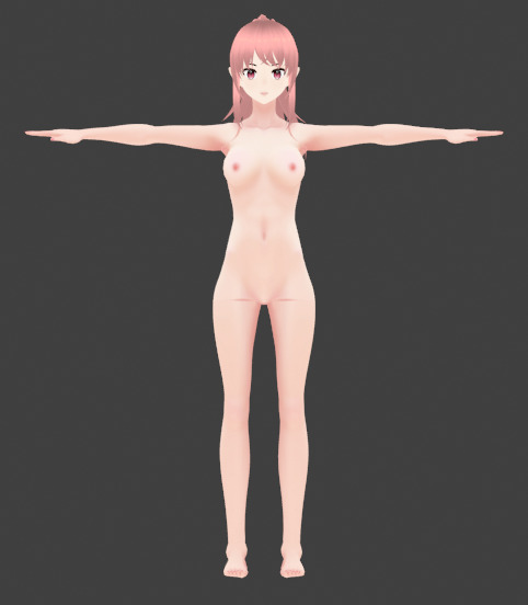 Anime Cute Girl 3D Model  Stylized Female Character 3D model_23