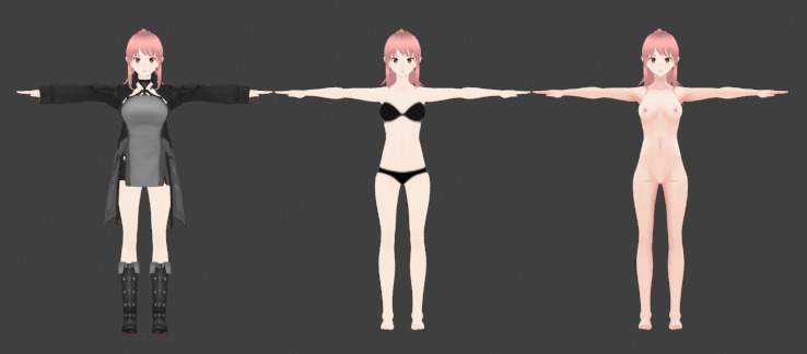 Anime Cute Girl 3D Model  Stylized Female Character 3D model_2