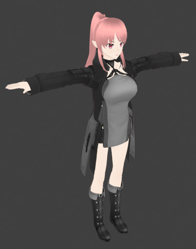 Anime Cute Girl 3D Model  Stylized Female Character 3D model_31