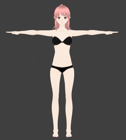 Anime Cute Girl 3D Model  Stylized Female Character 3D model_15