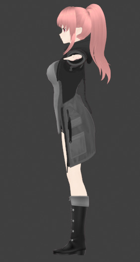 Anime Cute Girl 3D Model  Stylized Female Character 3D model_17