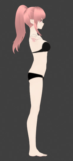 Anime Cute Girl 3D Model  Stylized Female Character 3D model_19