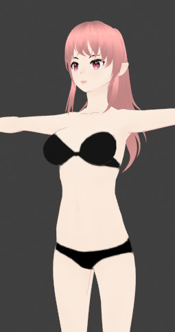 Anime Cute Girl 3D Model  Stylized Female Character 3D model_22