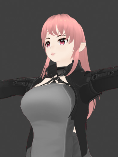 Anime Cute Girl 3D Model  Stylized Female Character 3D model_33