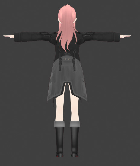 Anime Cute Girl 3D Model  Stylized Female Character 3D model_28