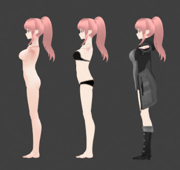 Anime Cute Girl 3D Model  Stylized Female Character 3D model_12
