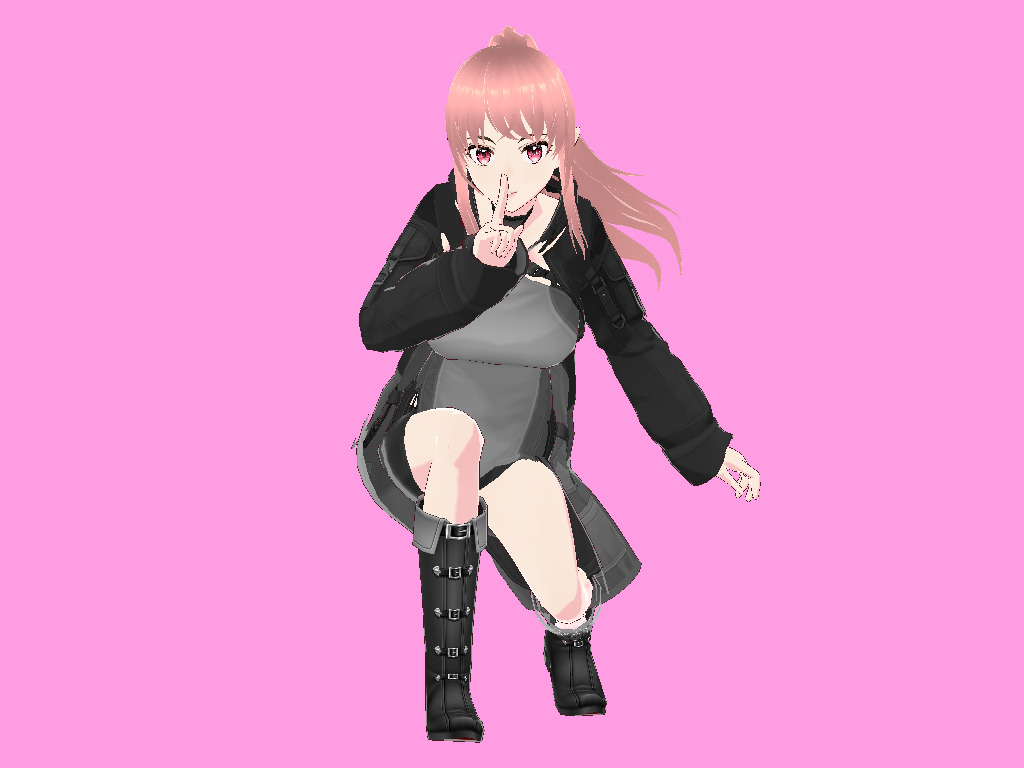 Anime Cute Girl 3D Model  Stylized Female Character 3D model_1
