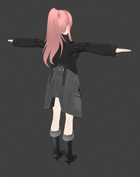 Anime Cute Girl 3D Model  Stylized Female Character 3D model_5