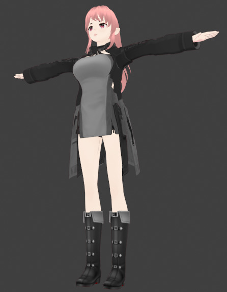 Anime Cute Girl 3D Model  Stylized Female Character 3D model_34