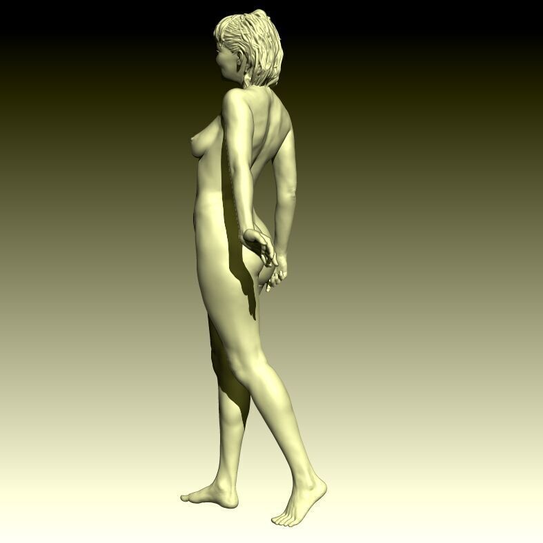 Belle Plante Realistic 3D Model of a nude Woman Print-Ready 3D print model_3
