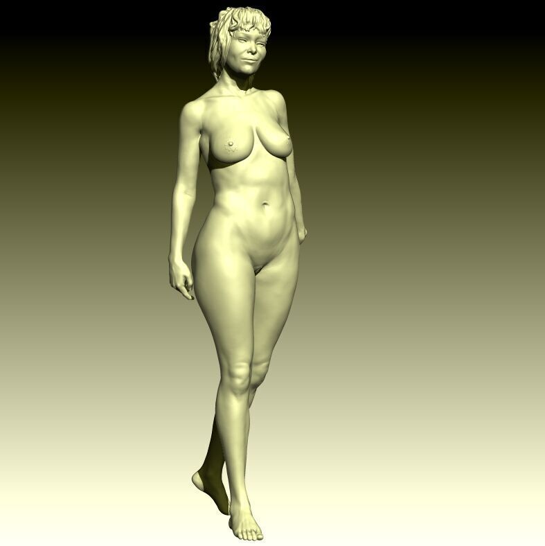 Belle Plante Realistic 3D Model of a nude Woman Print-Ready 3D print model_1