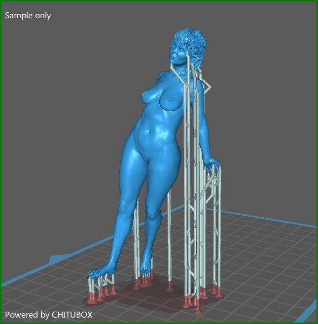 Belle Plante Realistic 3D Model of a nude Woman Print-Ready 3D print model_8