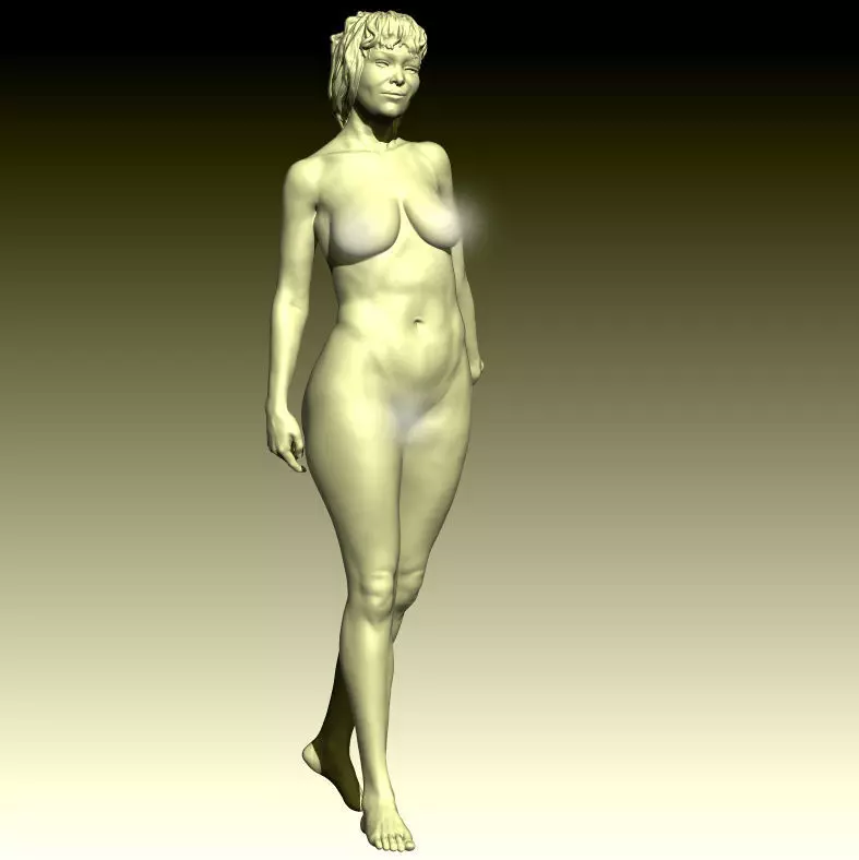 Belle Plante Realistic 3D Model of a nude Woman Print-Ready 3D print model_0