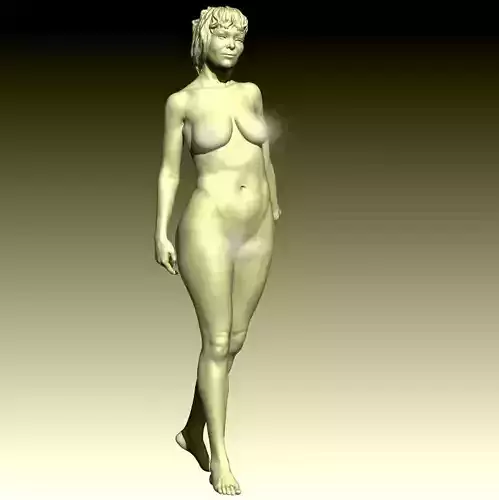 Belle Plante  Realistic 3D Model of a nude Woman Print-Ready