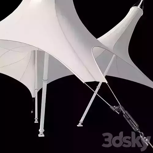 Awning construction 3D model