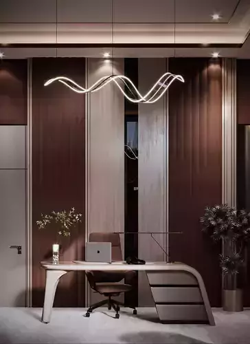 Private Villa Office Design 3D model