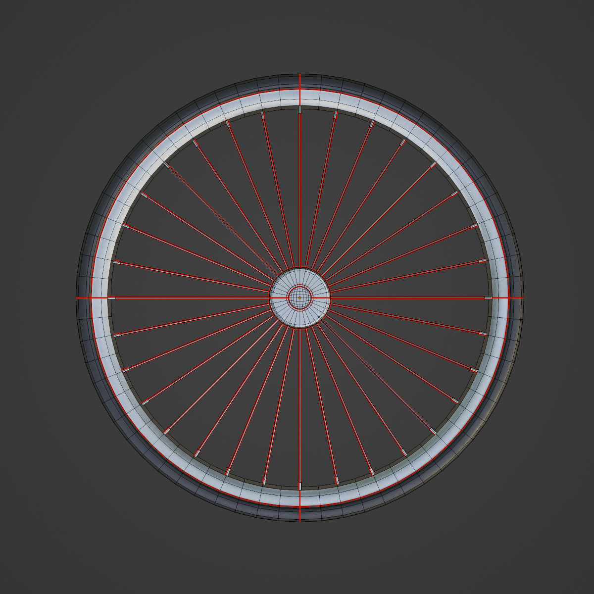 Bicycle Tire 01 Low-poly 3D model_6