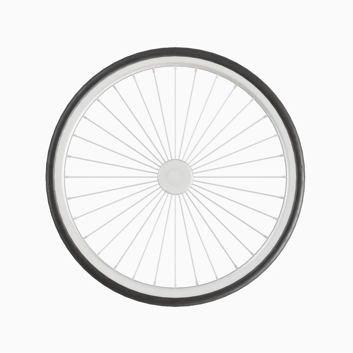 Bicycle Tire 01 Low-poly 3D model_3