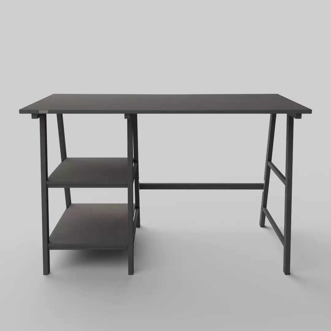 Computer Table with Shelf Home Office Writing Desk Study Work 3D model_0