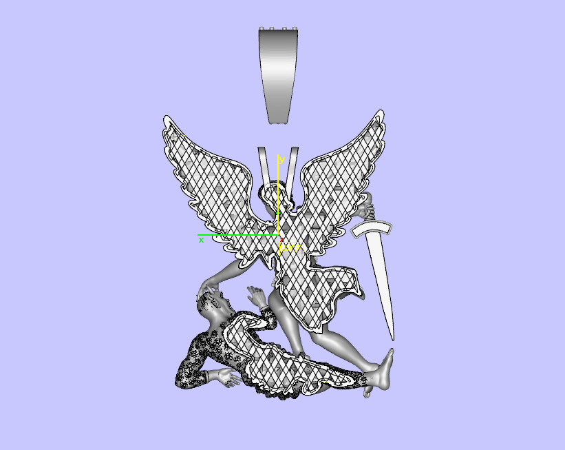 ANGLE AND DEMON 3D print model_4