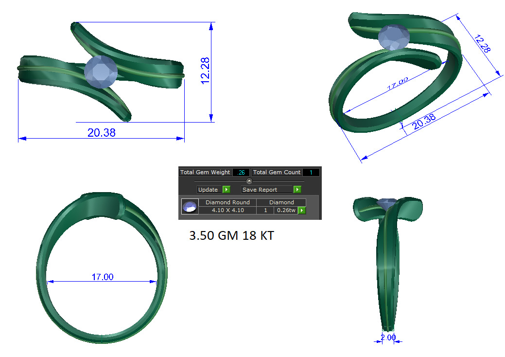Women Ring Render 3dm STL OBJ FBX MGX Details 3D print model_1