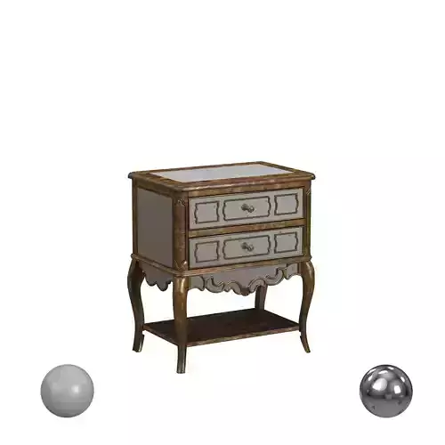 Hooker Furniture Sanctuary Mirrored Leg Nightstand