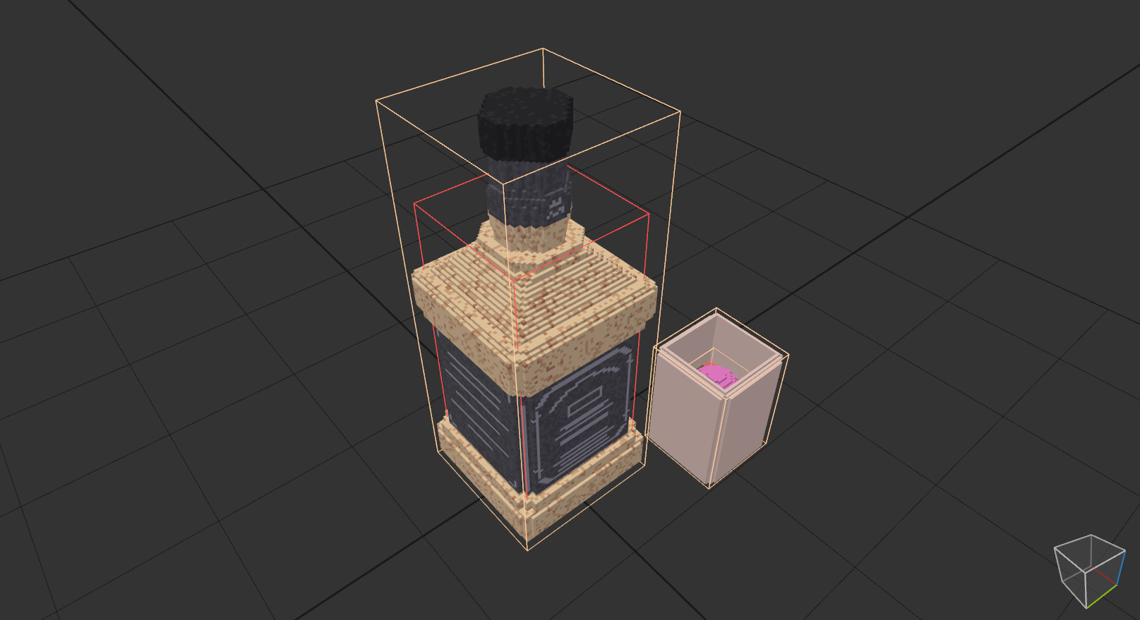 Voxel Whiskey Set MagicaVoxel Vox Fbx Qb Glb Ply Low-poly 3D model_6