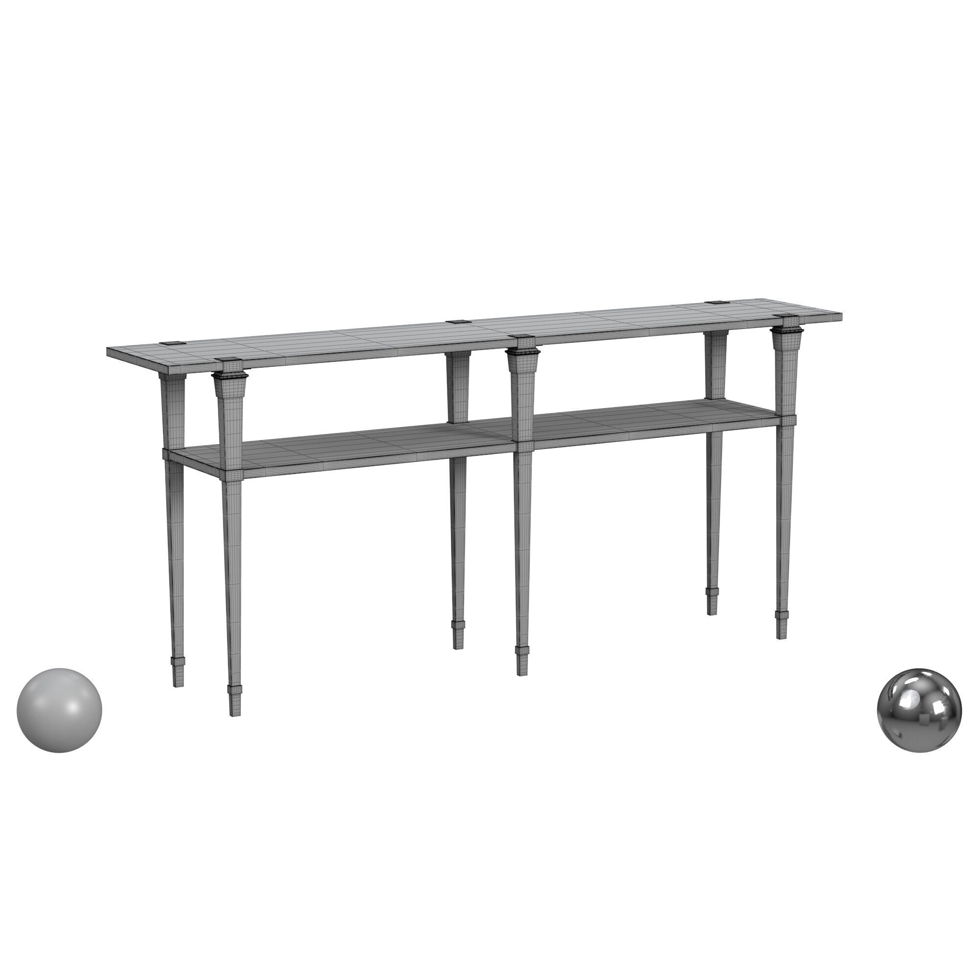 Hooker Furniture Skinny Console Table 3D model_3