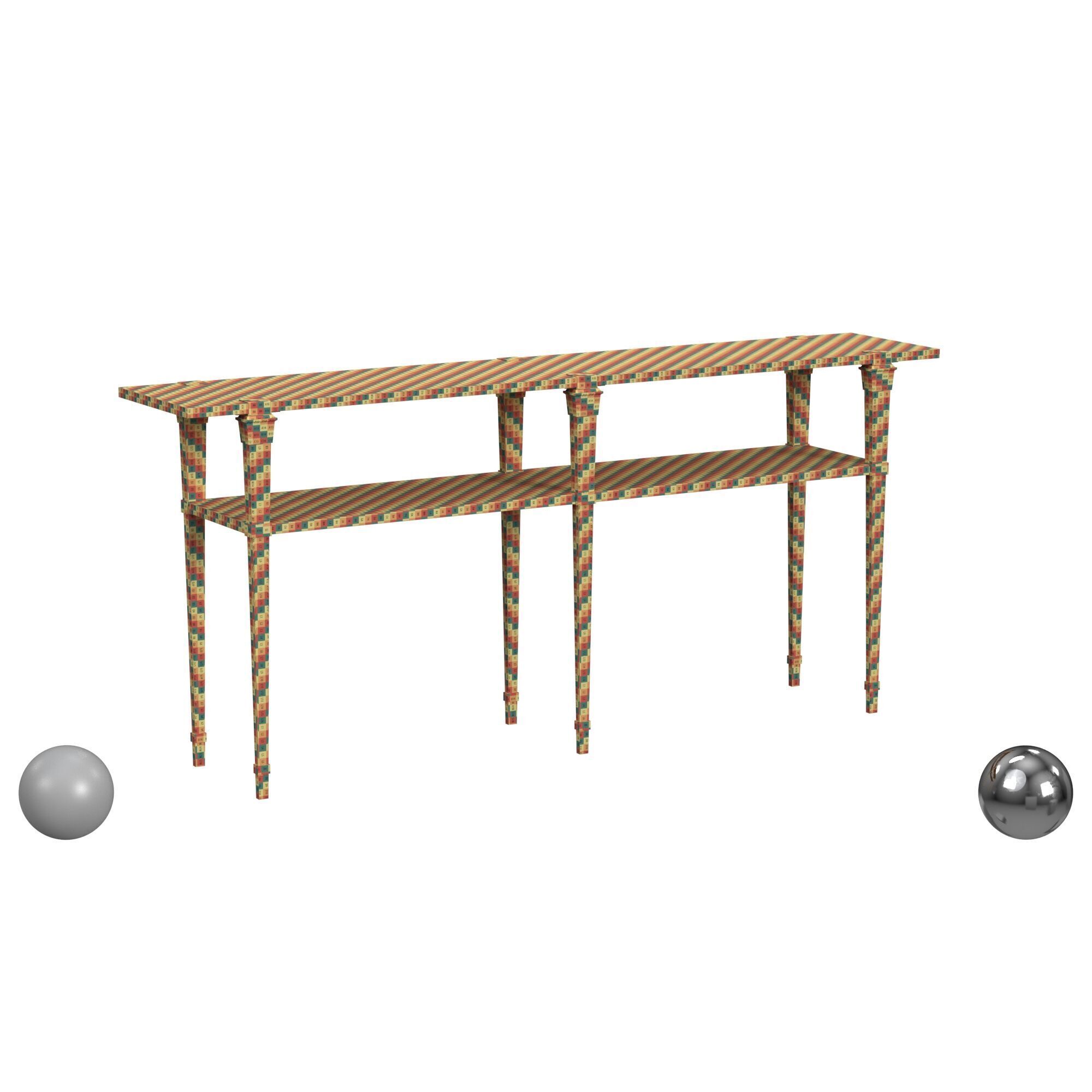 Hooker Furniture Skinny Console Table 3D model_2
