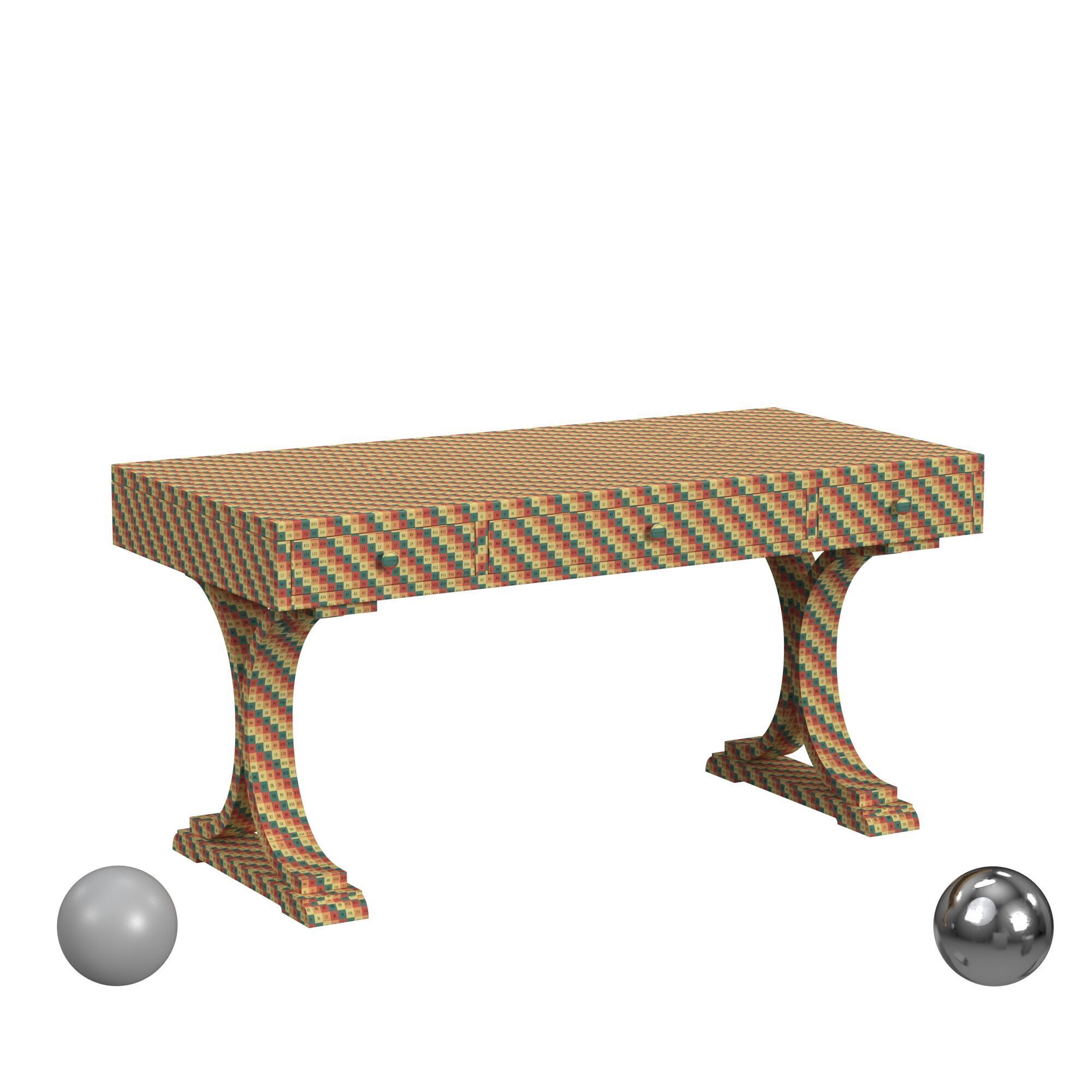 Hooker Furniture South Park Writing Desk 3D model_2